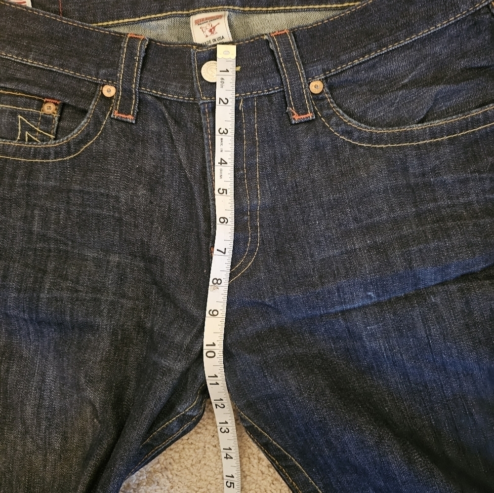 True Religion Originals Straight Jean Dark Blue Like New Condition Size 38/34 - Picture 9 of 9